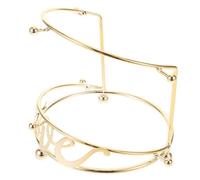 CALLARON Expositor de Tiaras Doble Capa de Metal, Soporte de Diademas para Boda, Organizador Resistente 13 Cm de Altura, Adecuado para Exhibición y Almacenamiento de Accesorios de Cabello