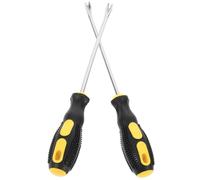 CALLARON Extractor Manual de Clavos y Quitagrapas de 2 Piezas Mango Ergonómico Recubierto de Goma para Uso en Carpintería y Tapicería en Proyectos de Bricolaje y Oficina Estilo Aleatorio