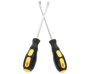 CALLARON Extractor Manual de Clavos y Quitagrapas de 2 Piezas Mango Ergonómico Recubierto de Goma para Uso en Carpintería y Tapicería en Proyectos de Bricolaje y Oficina Estilo Aleatorio