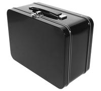 CALLARON Fiambrera Metálica Vintage de Hojalata con Asa y Cierre Seguro, Caja Rectangular Resistente a Deformaciones para Almacenamiento Multipropósito en Trabajo y Escuela