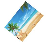 CALLARON Fondo para Fotografía Paisaje de Playa Hawaiano y Diseño Único de Vinilo Ligero para Decoración Hogar y Manteles