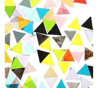 CALLARON Fragmentos Triangulares de Mosaicos de Vidrio Multicolor 200 G para Manualidades Diy, Azulejos Hechos a Mano para Decoración del Hogar y Marcos, Piezas de Mosaicos Color Aleatorio