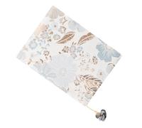 CALLARON Funda para Libros Ajustable de Tejido Azul Diseño Floral, Protector Suave y Portátil Adecuado para Planners y Journals Escolares
