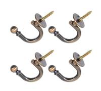 CALLARON Ganchos para Cortinas de Pared U Estilo Retro Azul Verdoso 4 Piezas Soporte Resistente para Colgar Cortinas y Ropa en Hogar y Oficina