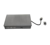 CALLARON Grabadora CD DVD Externa USB 3.0, Unidad Óptica Externa Abs Negro, CD 24x DVD 8X, Plug and Play, Alimentación por Puerto USB, 2mb, para PC y Portátil