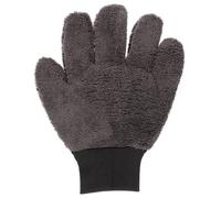CALLARON Guante para Lavado de Coches de Microfibra Gruesa de Coral, 5 Dedos, Doble Cara, Guantes para Coches sin Rayones, Color Gris, Kit de Limpieza Automotriz para Uso en Interior