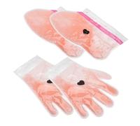 CALLARON Guantes de Cera de Parafina para Manos y Pies Aroma a Melocotón, Material No Tejido y Bolsa Pe, Fácil de Usar, 2 Pares para Cuidado en Casa