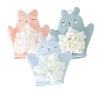 CALLARON Guantes Exfoliantes de Ducha 3 Pcs Guante de Baño Reversible Suave y Accesorios de Baño para Exfoliación Profunda y Masaje Corporal