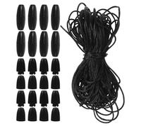 CALLARON Hebilla de Conexión para Pulsera Diy, Cuerda Trenzada de Nylon Negra, Accesorio para Manualidades y Fabricación de Joyas, Kit para Hacer Collares y Pulseras Artesanales, Cuerda