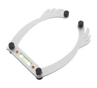 CALLARON herramienta para enhebrar cejas kit de shaper cejas kit de blanqueamiento de cejas mapeo de cejas mapeo de regla de cejas hilo de ceja aleación de aluminio Silver