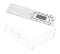 CALLARON Herramienta Portátil Acrílica para Medir Ancho de Grietas en Paredes, Regla Multifuncional para Monitoreo y Análisis de Fisuras en Obra