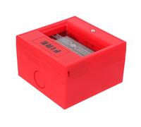 CALLARON Interruptor de Alarma Manual Rojo, Botón Pulsador de Emergencia Reiniciable de Plástico para Situaciones de Incendio, Fácil y Respuesta Rápida