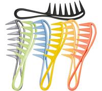 CALLARON Juego de 7 Peines Anchos para Cabello Rizado y Grueso Diseño Ergonómico de Abs para Uso en Salón y Viaje al Aire Libre Color Aleatorio