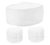 CALLARON Juego de Diademas Antideslizantes para Cuidado y Muñequeras 2 Piezas Suave para Mujeres para Lavado Facial y Spa