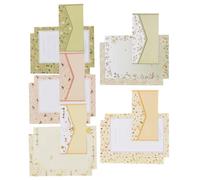 CALLARON Juego de Papelería Creativa A5 45 Unidades, Sobres Estampados de Flores y Papel de Carta, Papel de Papelería Escolar para Notas y Cartas, Color Aleatorio, Kit de