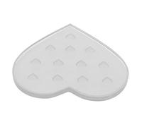 CALLARON Juntas de vidrio en forma de corazón injertado de pestañas extensiones extensión de pestañas ojo dúo soporte para el pegamento de pestañas duraderas injerto de placas de pestañas