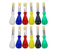 CALLARON Kit de Pinceles para Pintar Cerdas de Cerda de Cerdo y Mango de Plástico Ergonómico, 12 Piezas Portátiles para Dibujo y Manualidades Artísticas