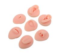 CALLARON Kit de Práctica de Piercing de Silicona Suave Modelo Realista de Nariz Boca Oreja y Lengua Similar para Entrenamiento y Exhibición Profesional