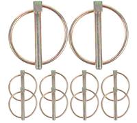 CALLARON Kit Surtido 10 Pasadores de Seguridad Galvanizados 6x45 Mm con Anilla Autoblocante para Tractores Agrícolas, Remolques y Cortacéspedes, Accesorios de Máquinas y Cierre de Pasador