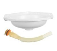 CALLARON Lavabo Pequeño de Plástico Diseño Ahorrador de Espacio y Fácil Limpieza para Baños y Apartamentos Pequeños
