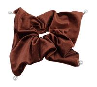 CALLARON Lazo De Pelo De Terciopelo Coleteros Con Bolsillo Oculto Coleteros Extra Grandes Para Mujer Scrunchies De Gran Tamaño Para Mujer Coletero De Gran Tamaño Gomas Grandes Tela Coffee