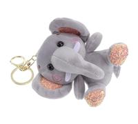 CALLARON Llavero Colgante Elefante de Peluche Gris 10 Cm, Accesorio Moda para Decoración de Bolsos y Llaveros, Niña, Complemento Casual Divertido