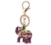 CALLARON Llavero de Elefante 3D de Aleación de Zinc Morado, Colgante
