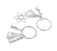 CALLARON Llavero De Mini Microscopio y Doble Hélice Molecular, 2 Piezas Ligeras En Aleación Duradera Para Aficionados y Profesionales De Biología