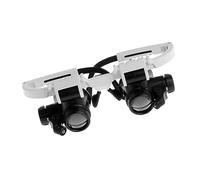 CALLARON Lupa Binocular De Cabeza 8X 15x 23x Luz Led Integrada, Lente Acrílica Ajustable, Estructura Abs y Metal, Herramienta para Reparación y Lectura, Adecuado para Joyería y Trabajos Manuales