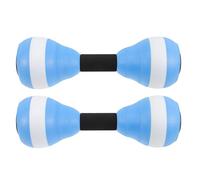 CALLARON Mancuernas de Piscina Flotantes para Ejercicios Acuáticos Multifuncionales Eva, Set de 2 Unidades Azul y Blanco, Equipo Resistente para Aeróbic Acuático, Entrenamiento en Agua