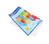 CALLARON Mapa de Estados Unidos Póster educativo para aula y hogar mapa político de EE. UU. con colores brillantes y papel UV para decoración de dormitorio 19.68x13.77 in