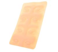 CALLARON Material de Entrenamiento 3d para Delineador de Ojos de Silicona Reutilizable en Color Amarillo, Entrenamiento para Principiantes y Ejercicios de Cejas y Maquillaje de Ojos