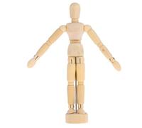 CALLARON Modelo de Boceto de Figura de Madera Articulaciones Móviles, Adorno Artesanal Beige para Dibujo y Decoración del Hogar