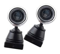 CALLARON Modelo de Luz de Señal Luminosa para Trenes Miniatura 2piezas en Plástico y Metal, Tamaño 1/87, Seguro para Jugar en Escenas de Maqueta y Casas Miniatura