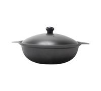 CALLARON Olla de Barro para Arroz Pollo Estofado 22 Cm, Cazuela Doméstica de Hierro Fundido Tapa de Hierro, Olla de Cocina para Guisar y Estofar en Hogar