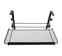 CALLARON Organizador de Cables y Bandeja Metálica Ajustable Negra Grande con Abrazadera para Debajo del Escritorio, Estante Colgante Resistente de Acero al Carbono para Oficina y Estudio,