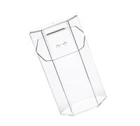 CALLARON Organizador de Cosméticos Acrílico Transparente para Brochas de Maquillaje Bote Hexagonal Tapa Antipolvo Resistente al Agua y Antióxido Incluye Bolsa de Perlas Blancas para