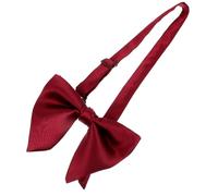 CALLARON Pajarita para Hombre Roja de Gran Preatado Doble Poliéster Resistente para Ceremonia de Boda Complemento Elegante para Padrinos y Maestros de Ceremonia