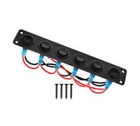 CALLARON Panel de Interruptores de Palanca para Coche Yate y Vehículo Recreativo, 6 Posiciones, Resistente al Agua, Luz Led, Montaje para Exterior, Panel Marino Estanco, Accesorios