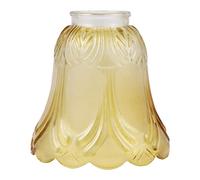 CALLARON Pantalla de Lámpara Tulipa Cristal Dorado para Lámpara de Pared o Mesa, Tamaño Aprox. 13 x 12,5 x 12,5 cm