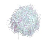 CALLARON Papel Triturado Para Cajas y Cestas 100g Bolsa Brillante Relleno De Papel Pet Transparente 3mm Para Decoración De Regalos, Fiestas y Embalaje Navideño