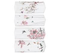 CALLARON para Lápiz Labial Diseño Elegante y Práctico Estilo Chino Clásico 4 Tubos Vacíos Plástico Blanco y Fácil de Usar, Adecuado para Viajes