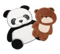 CALLARON Parches Grandes Bordados de Animales para Coser, 2 Piezas Oso y Panda, Parches para Ropa y Mochilas, Decoración DIY para Chaquetas y Accesorios