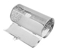 CALLARON Parrilla De Acero Inoxidable Cesta De Pescado Asado Cesta De La Freidora De Aire Del Horno Cesta Giratoria Para Asador Cesta De Parrilla Giratoria Exterior Jaula Para Hornear