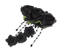 CALLARON Pasador De Rosa Para Mujer Accesorio Floral Elegante Para Fiestas Cosplay y Bodas Horquilla De Suave y Clip Metálico Resistente