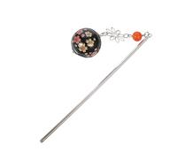 CALLARON paso horquilla largo cabello chicas decorativo elegante pasador de pelo japonés horquilla de pelo estilo japonés palo de pelo japonés Aleación de zinc Negro