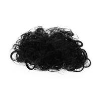 CALLARON Pedazo Peluca De Moño Extensiones Cabello Falso Mujer Negro Toppers Tenue Moño De Cabello Humano Coletero Postizos Scrunchy Ondulado Chinos Despeinado Estilo Fibra Química Black