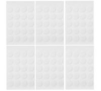 CALLARON Pegatinas Adhesivas Transparentes de Doble Cara sin Rastro, Círculos 10mm X 1mm, 300 Unidades, Cinta Adhesiva Resistente para Manualidades, Decoración y Fijación en Oficina y