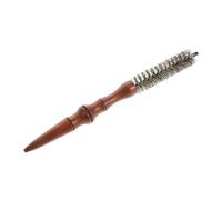 CALLARON peine de cabello para hombres cepillo para secar cepillo de rodillo de pelo redondo de pelo de los hombres pequeño redondo Madera Brown