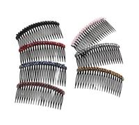 CALLARON Peine De Dientes Para Cabello Mujer 7 Piezas Mezcla Colores Cristal Decorativo Para Peinar Niñas Fiesta Boda Elegante Accesorio